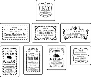 Apothecary Labels 2 Stencil