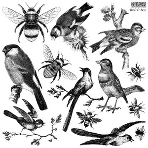 Birds and Bees IOD 12x12 Decor Stamp