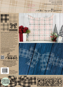 Pretty In Plaid-Plaid Pattern-Bow-IOD-Iron Orchid Designs-Decor Stamp