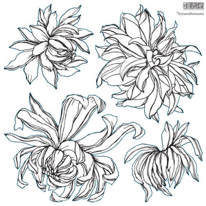 Chrysanthemum IOD 12x12 Decor Stamp