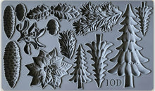 Load image into Gallery viewer, IOD Boughs of Holly Christmas Mould with evergreen, poinsettia and holiday designs
