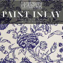 Load image into Gallery viewer, IOD Indigo Floral Paint Inlay 12x16 Pad

