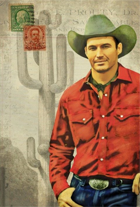 Cowboy Roycycled Decoupage Paper
